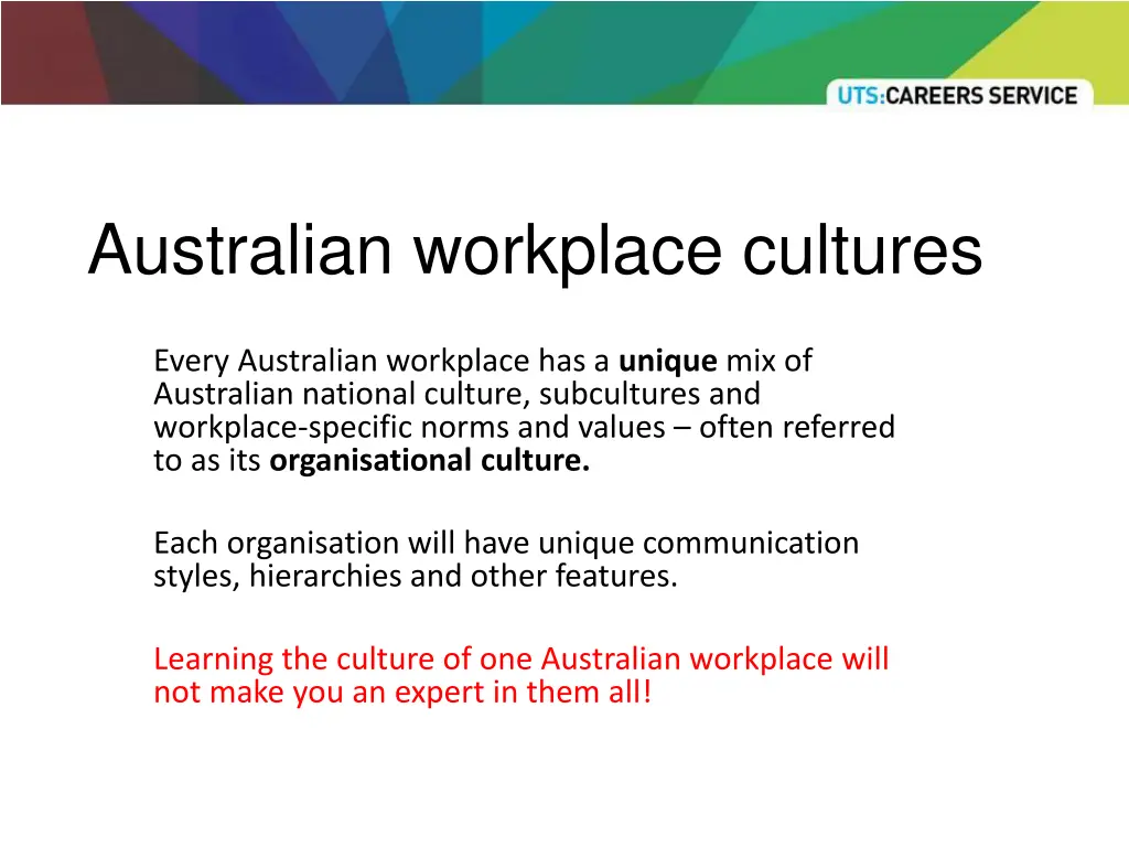 australian workplace cultures