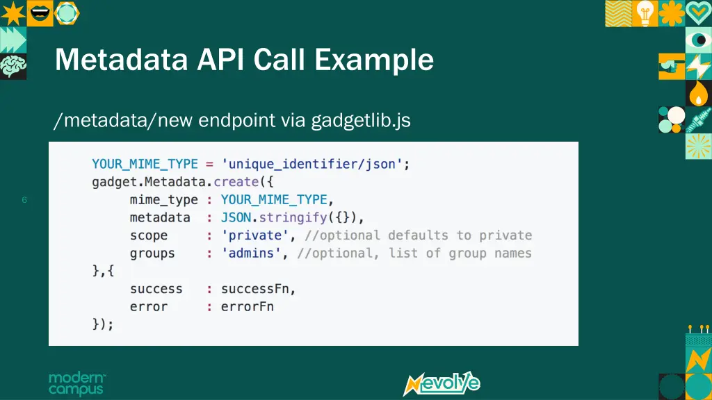 metadata api call example