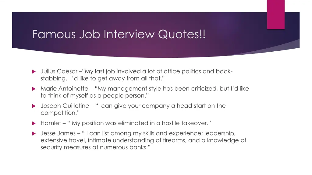 famous job interview quotes