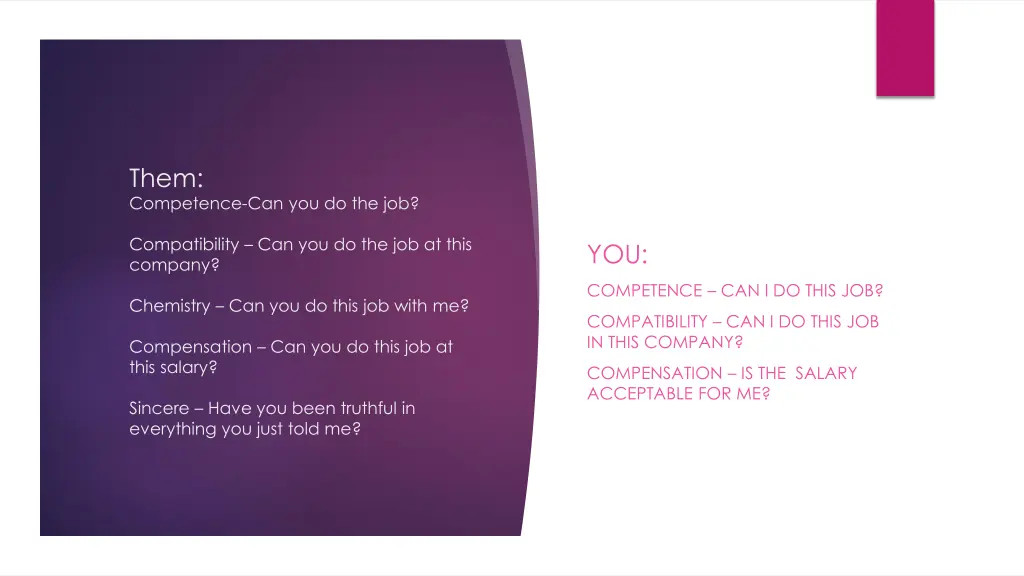 them competence can you do the job