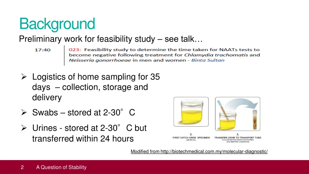background preliminary work for feasibility study