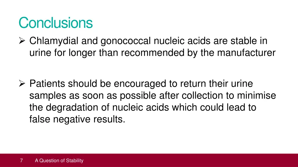 conclusions chlamydial and gonococcal nucleic