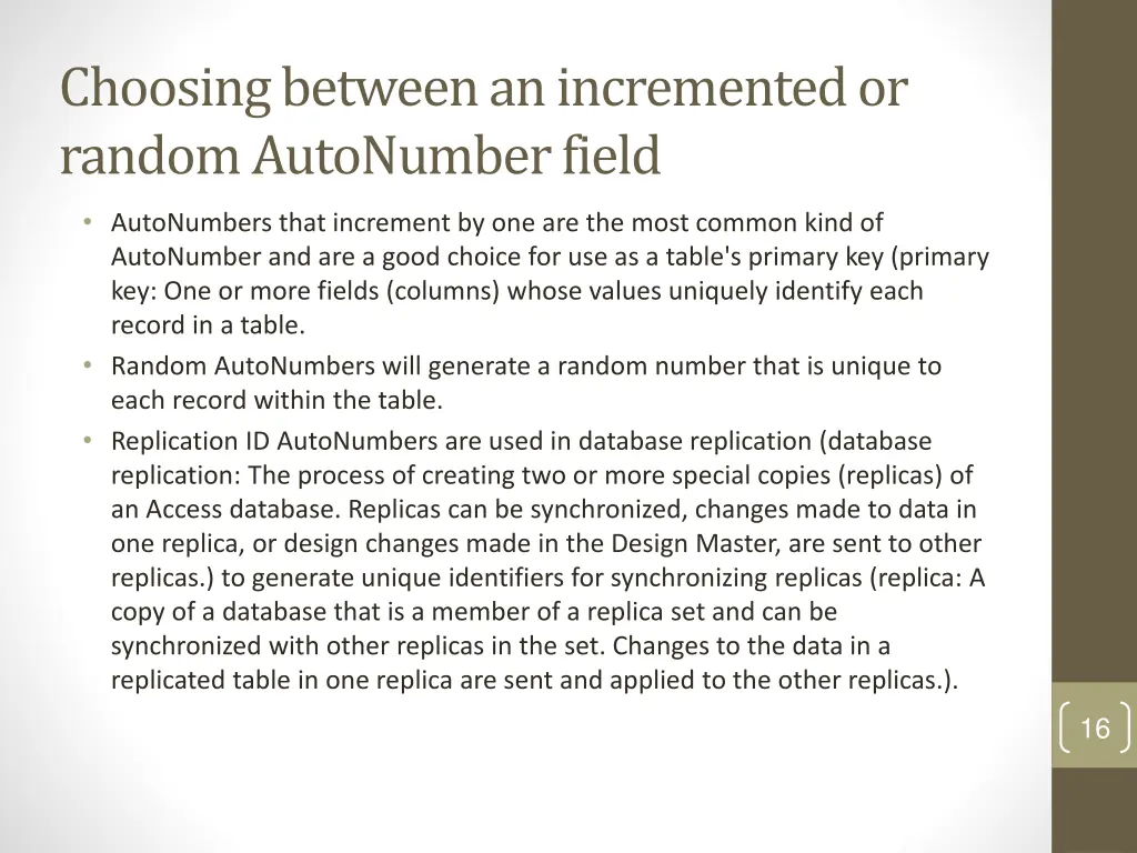 choosing between an incremented or random 1