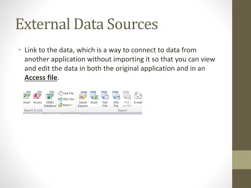 external data sources