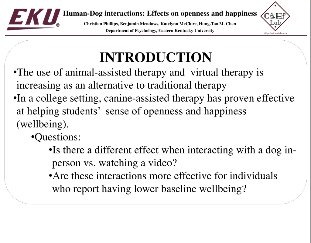 human dog interactions effects on openness 1