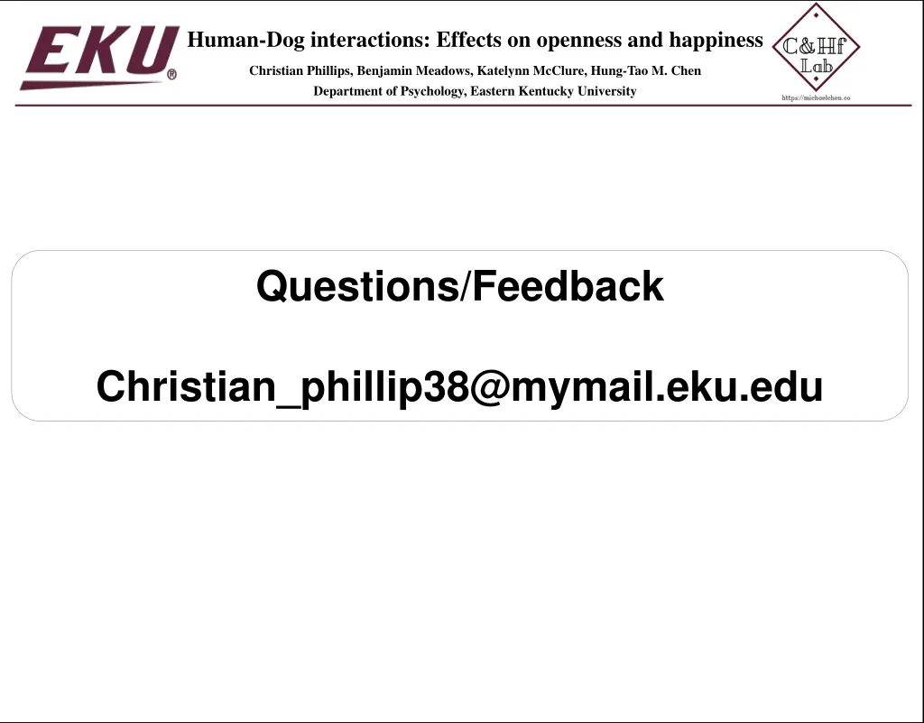 human dog interactions effects on openness 6