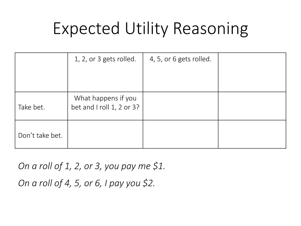 expected utility reasoning 7