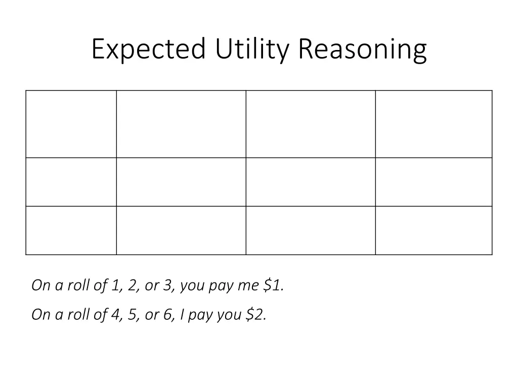 expected utility reasoning