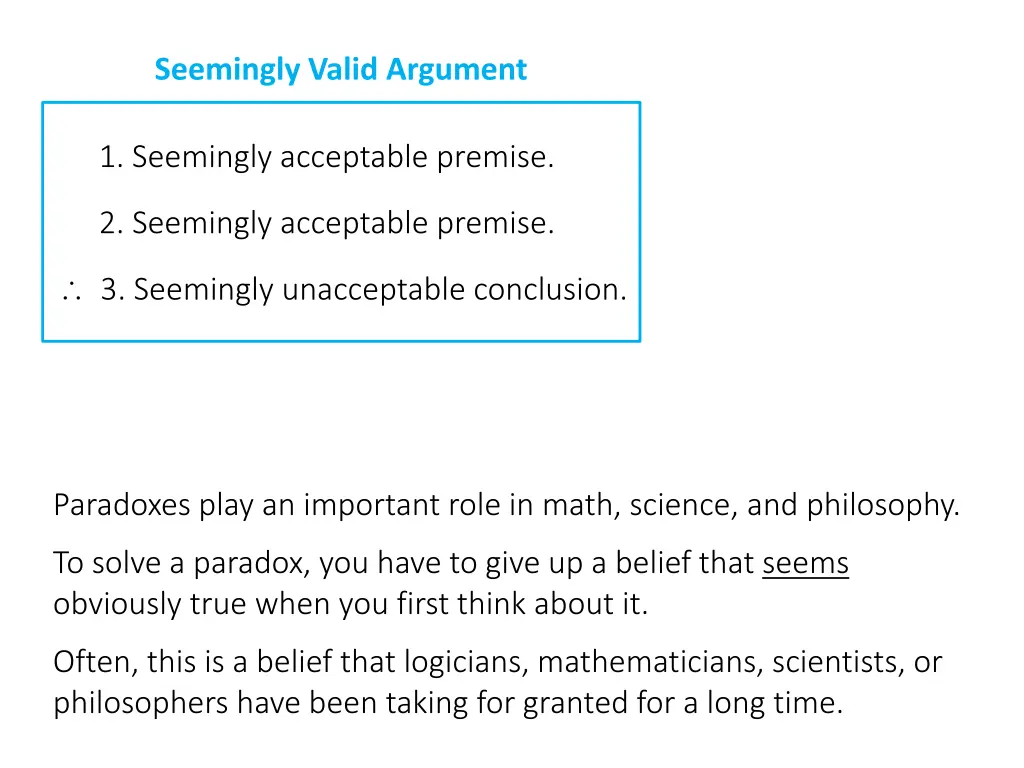 seemingly valid argument 1