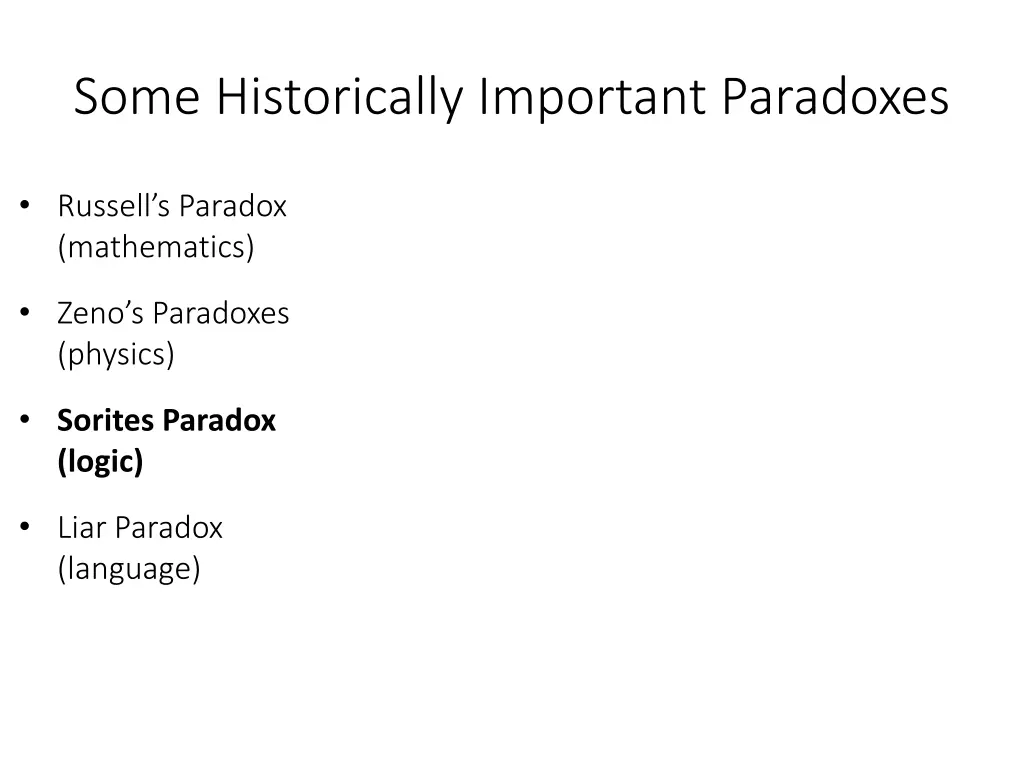 some historically important paradoxes 6
