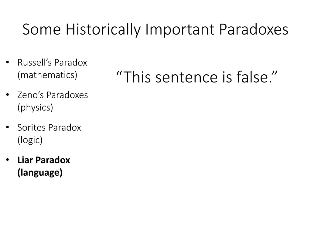 some historically important paradoxes 7