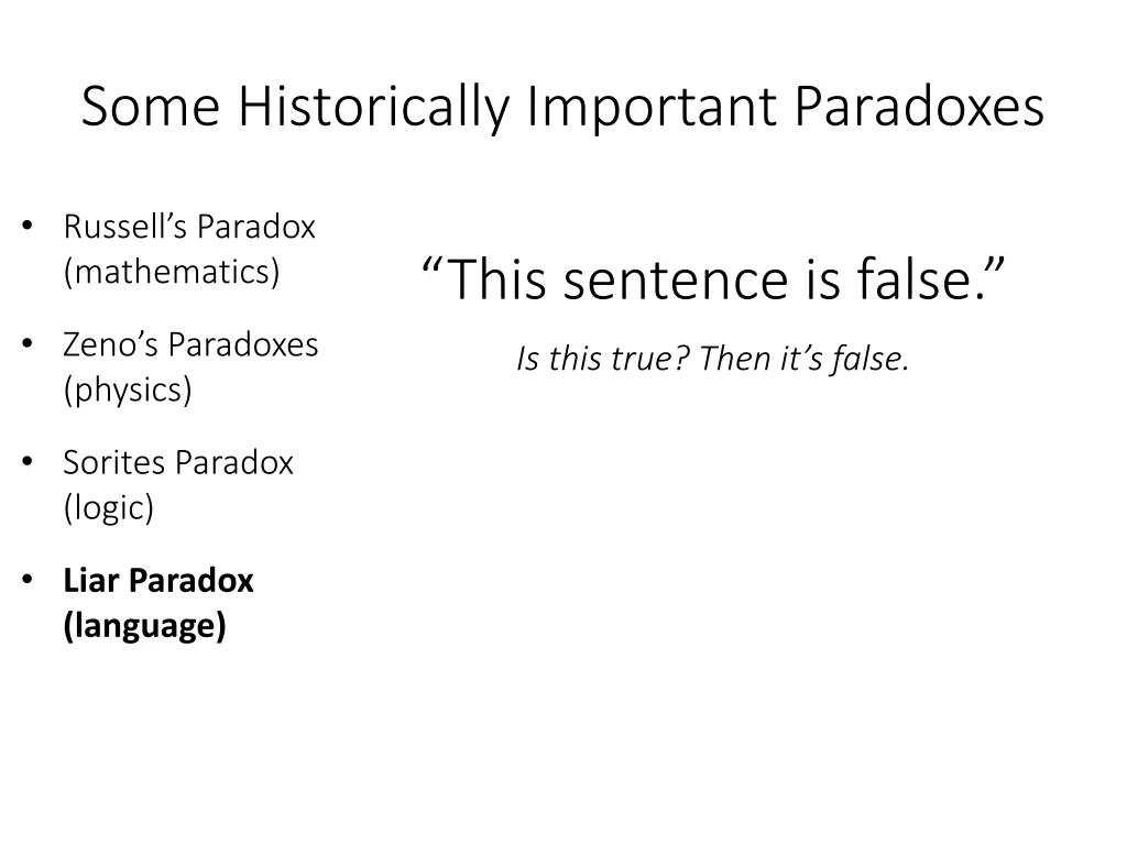 some historically important paradoxes 8
