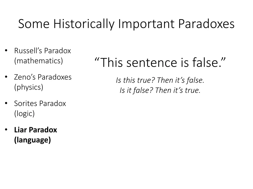 some historically important paradoxes 9