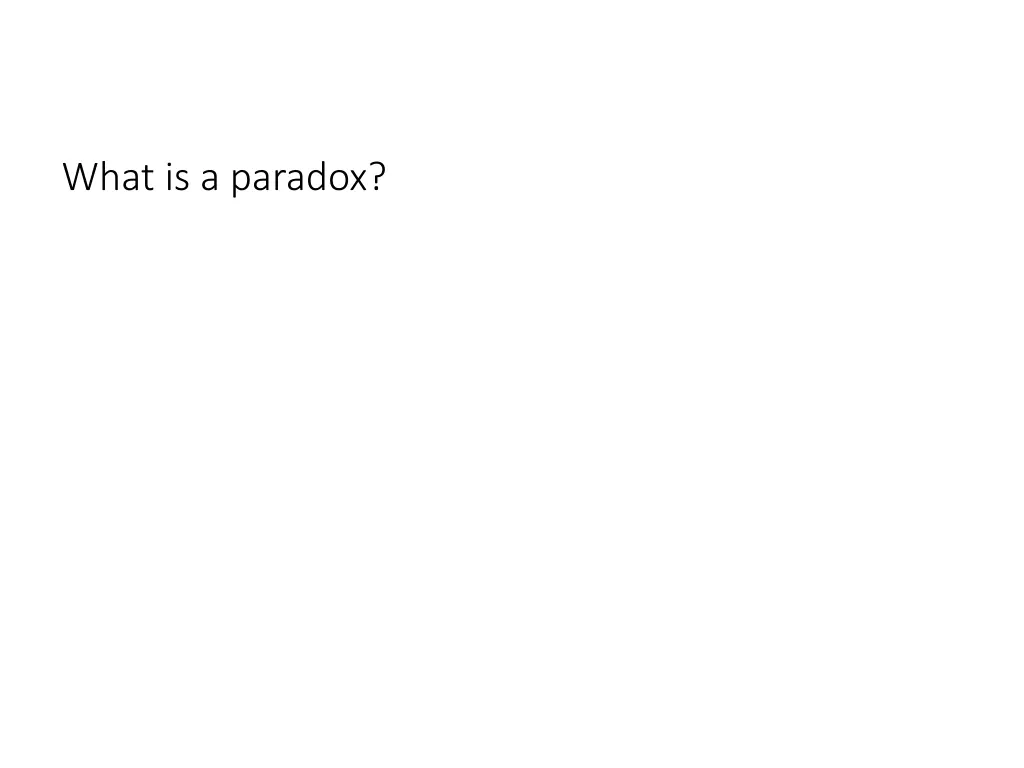 what is a paradox