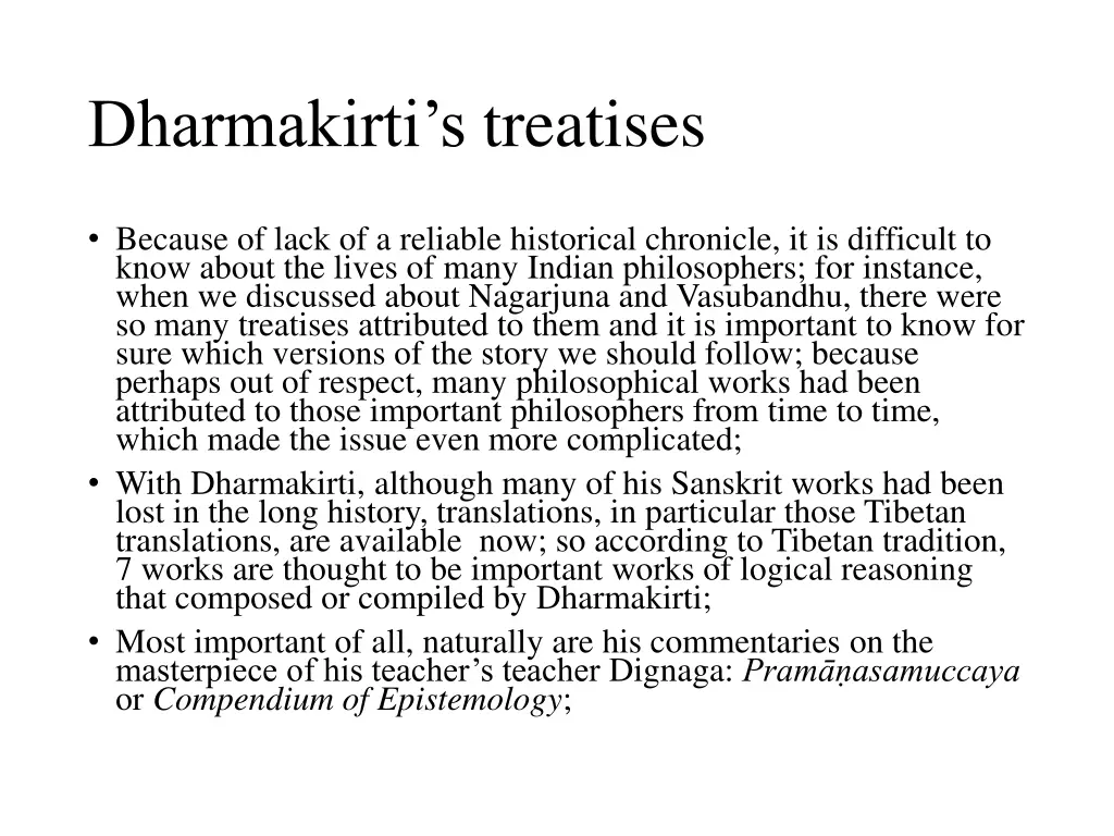 dharmakirti s treatises