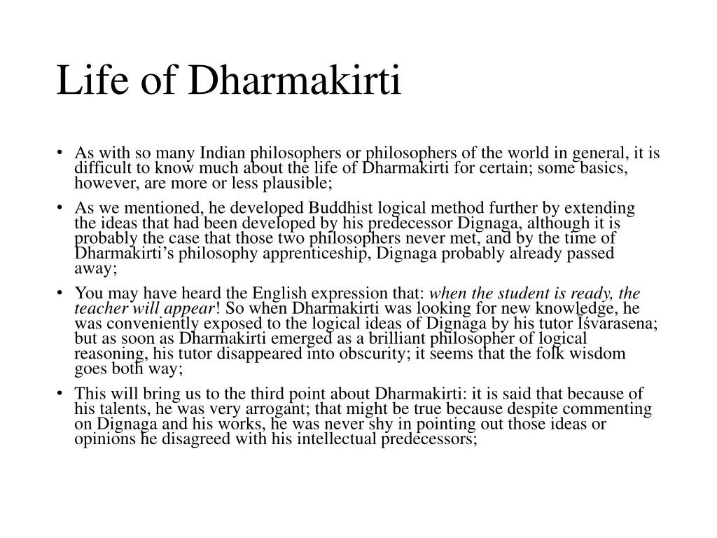 life of dharmakirti
