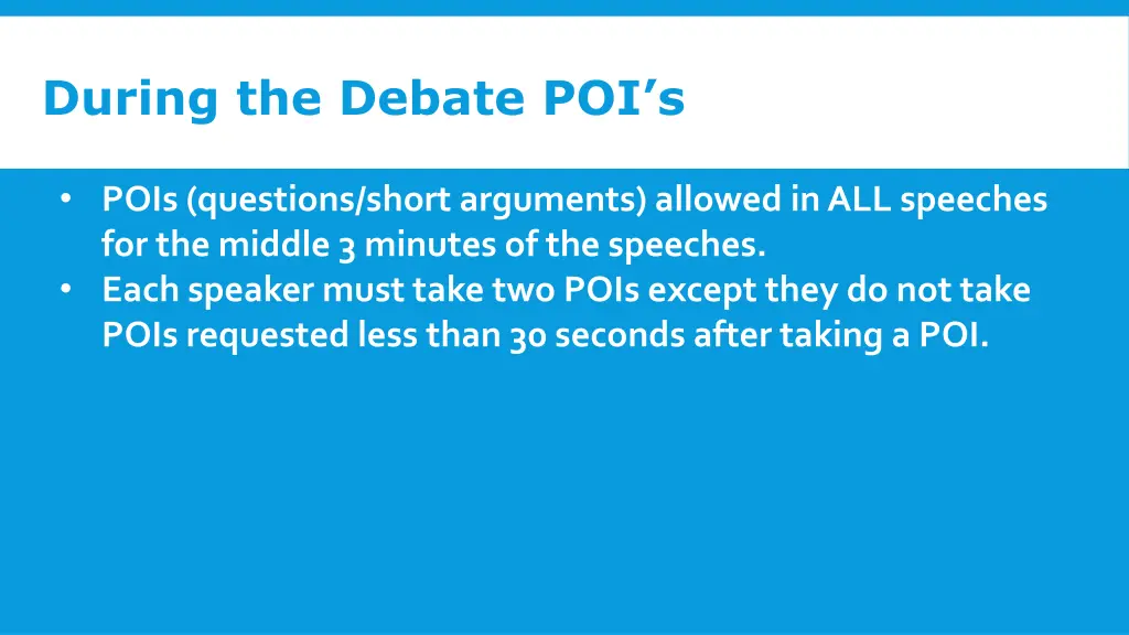 during the debate poi s
