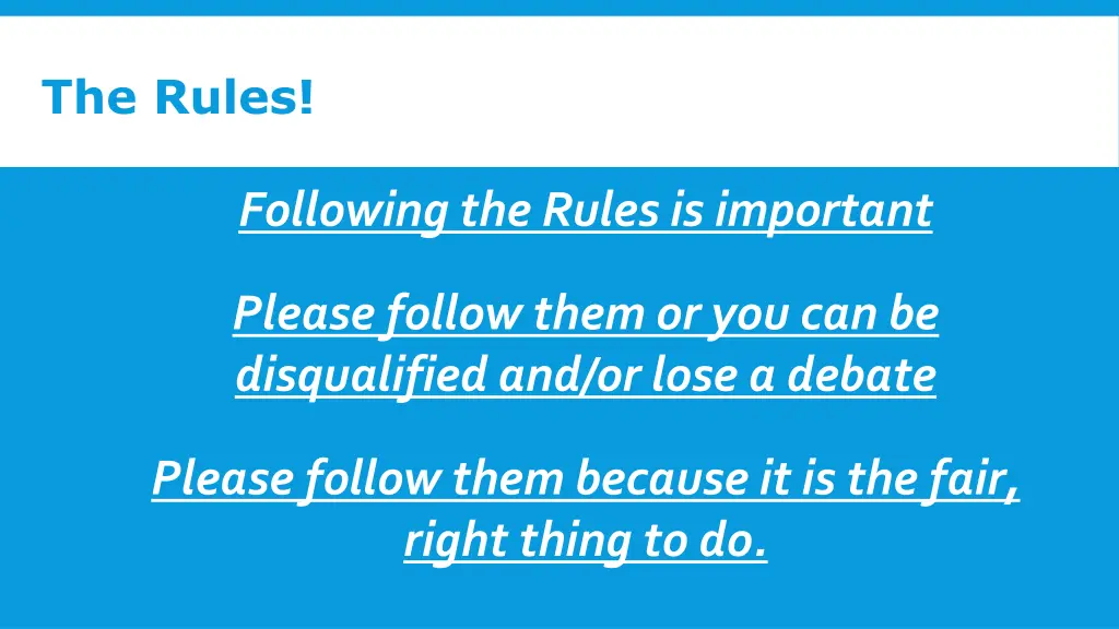 the rules