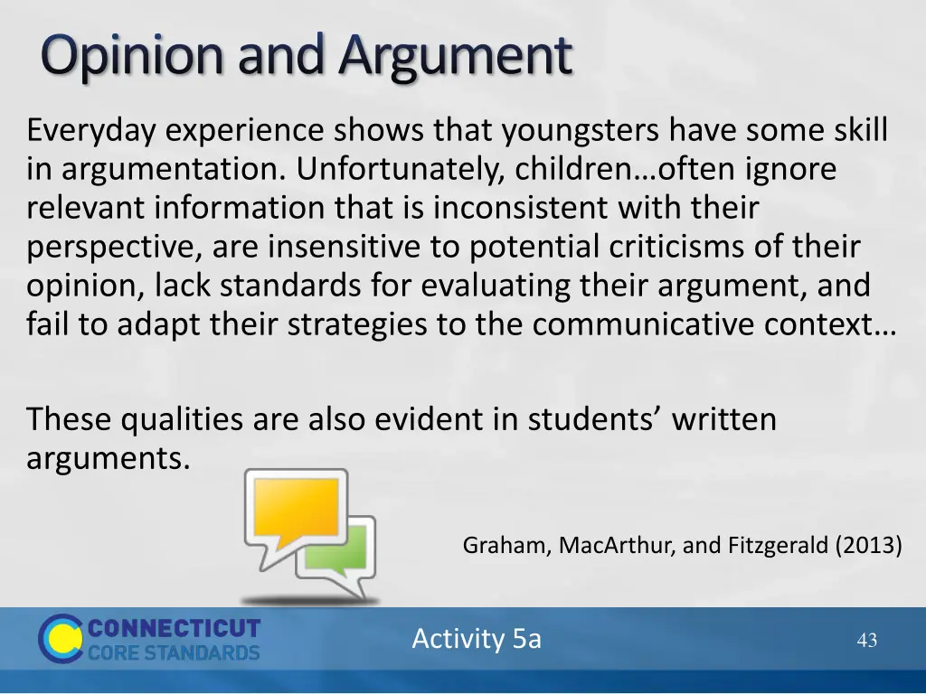 opinion and argument