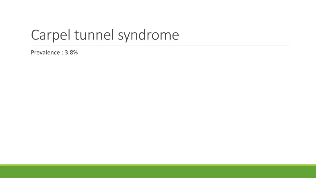 carpel tunnel syndrome