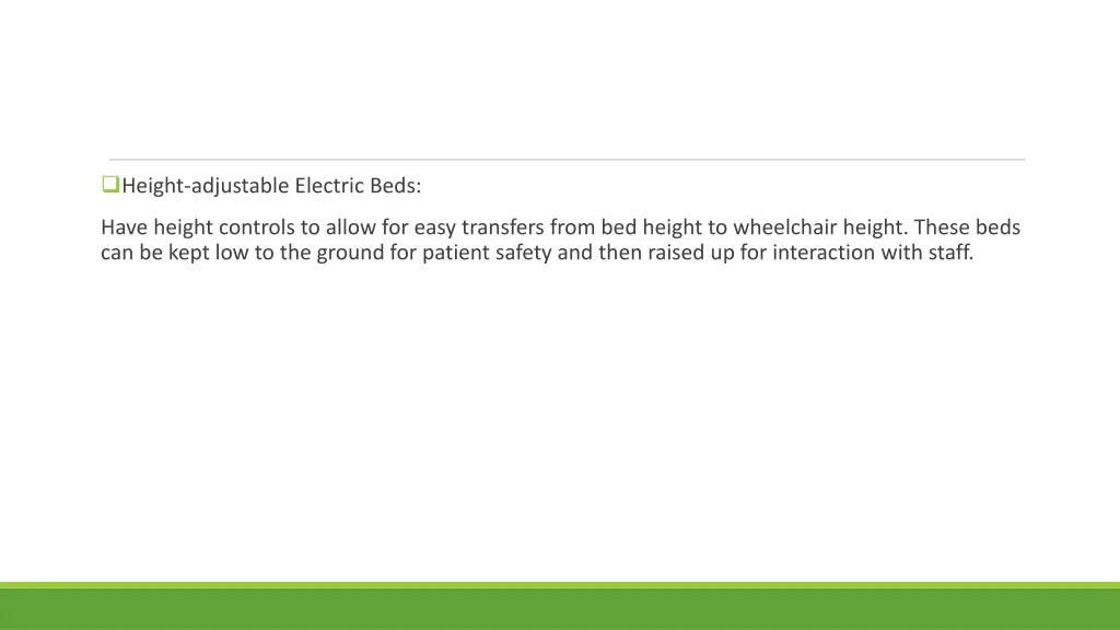 height adjustable electric beds