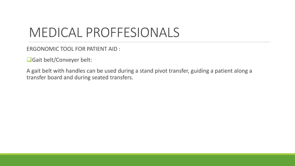 medical proffesionals