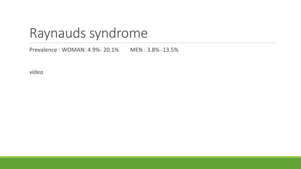 raynauds syndrome