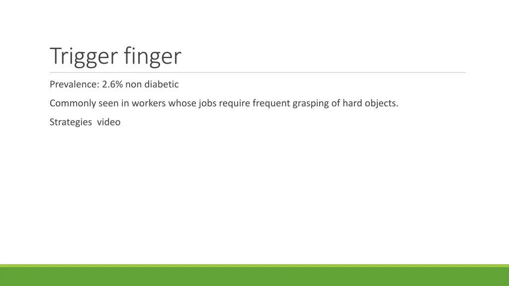 trigger finger