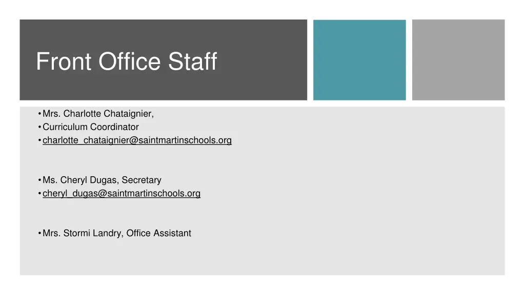 front office staff