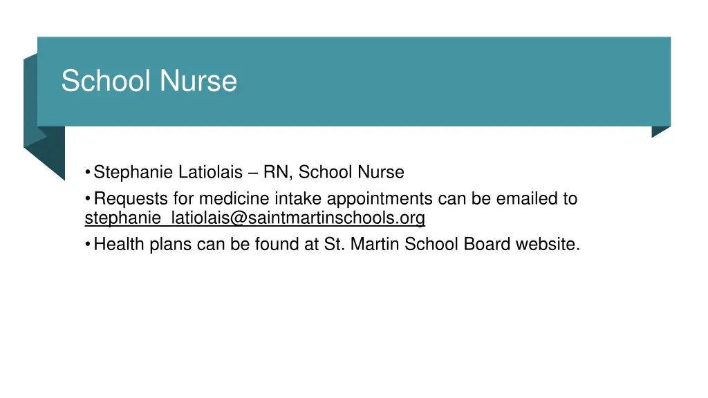 school nurse
