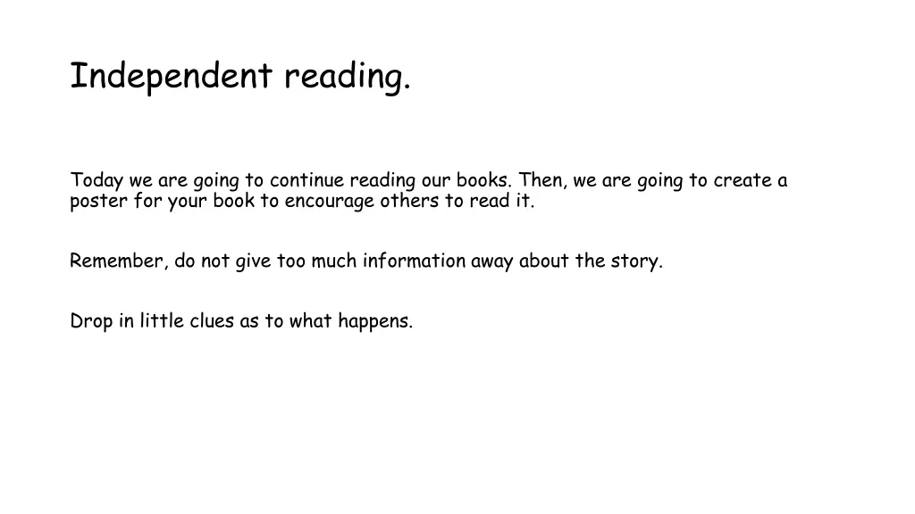 independent reading 1
