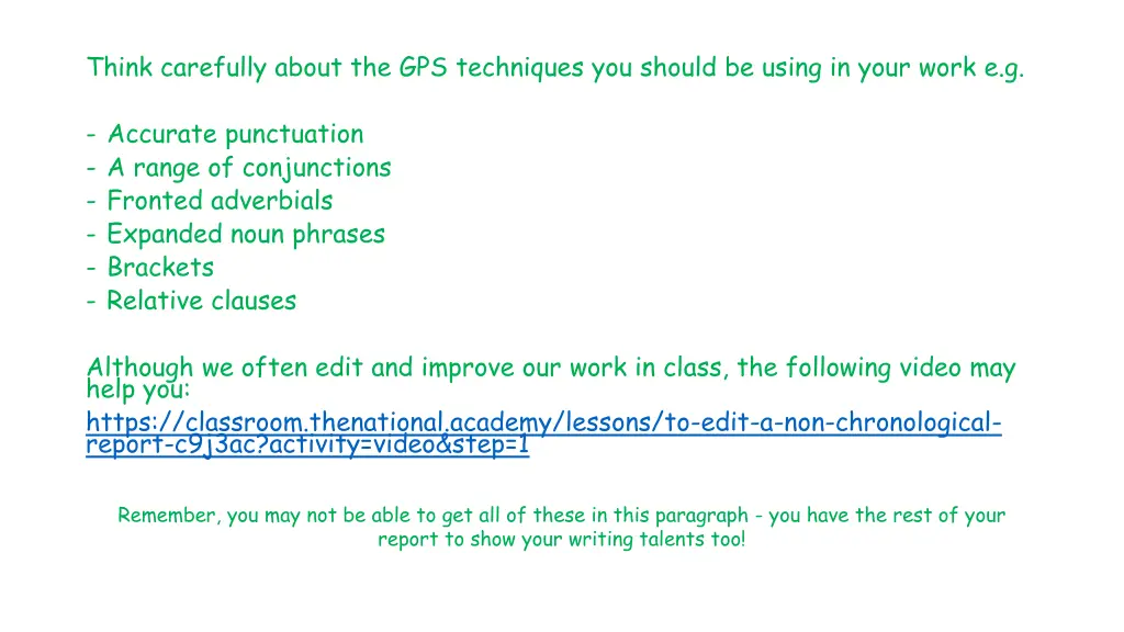think carefully about the gps techniques