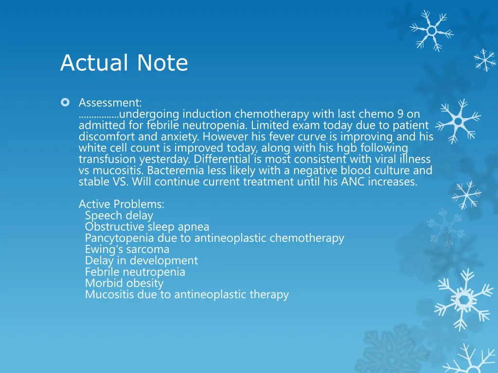 actual note