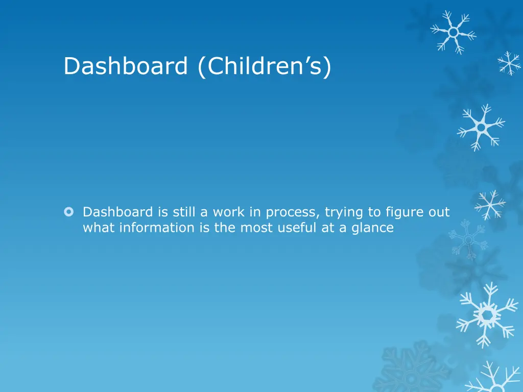 dashboard children s