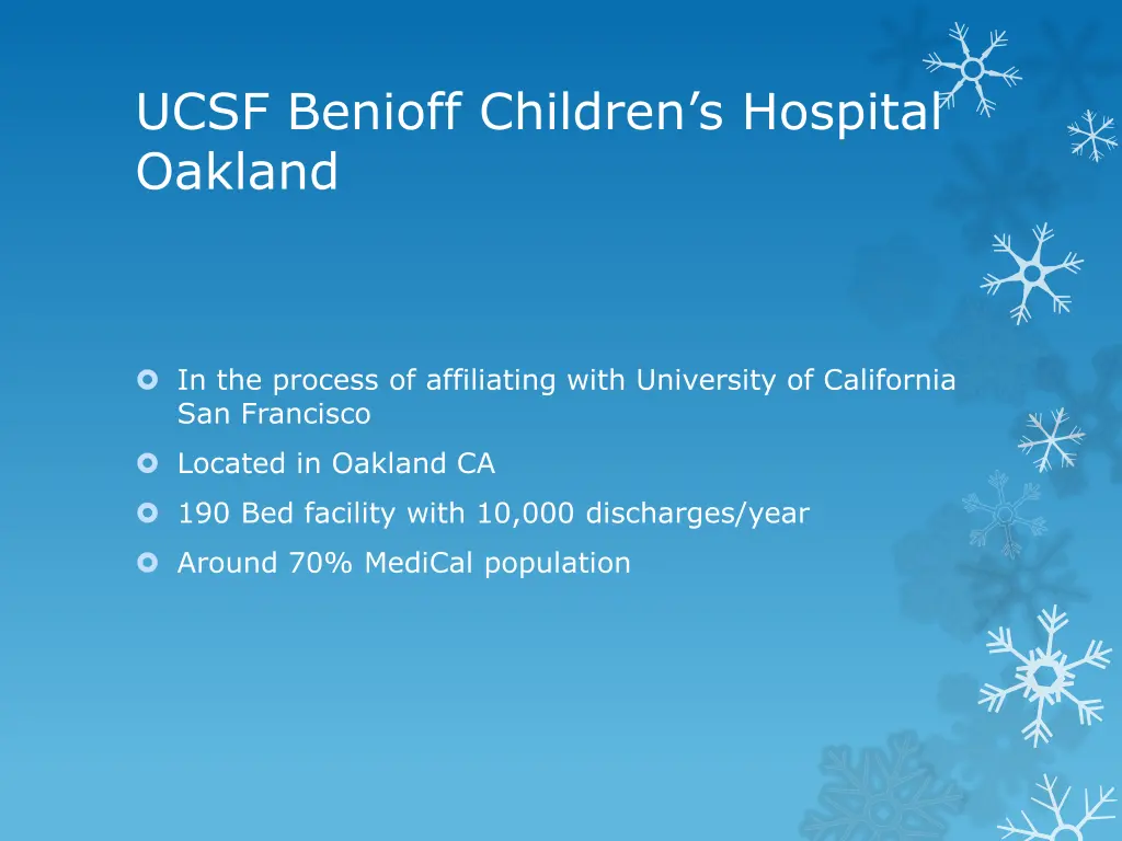 ucsf benioff children s hospital oakland