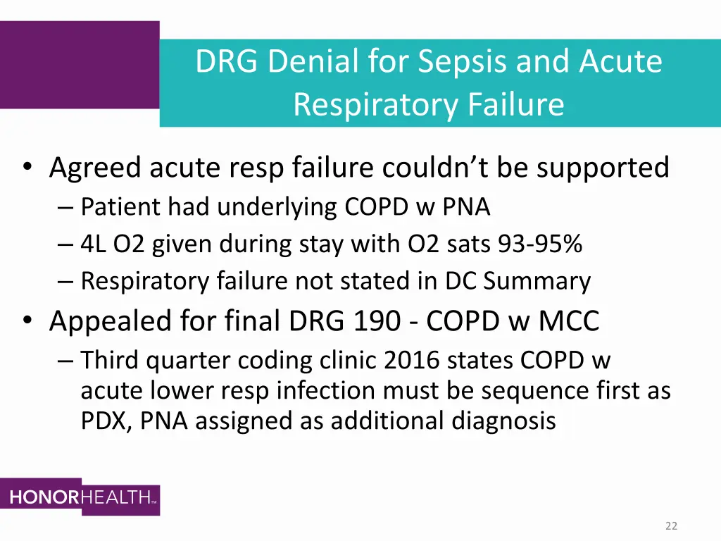 drg denial for sepsis and acute respiratory 3