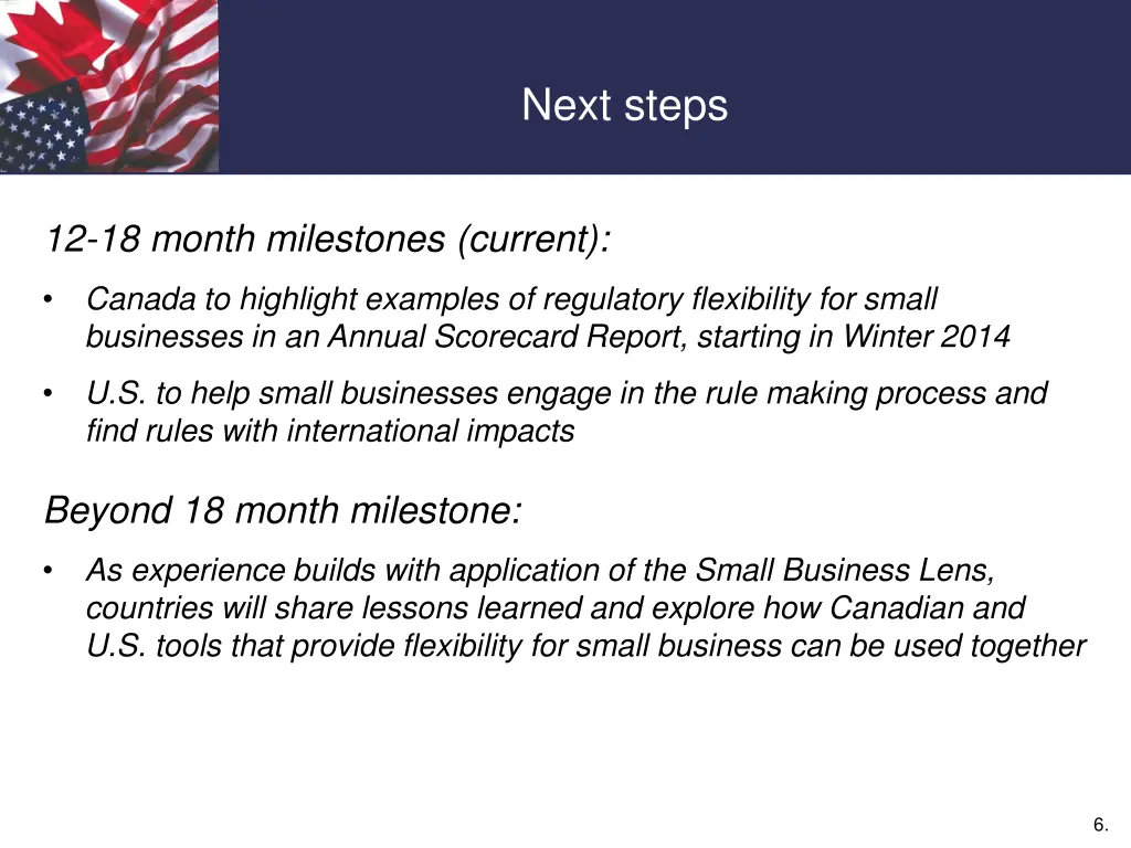 next steps