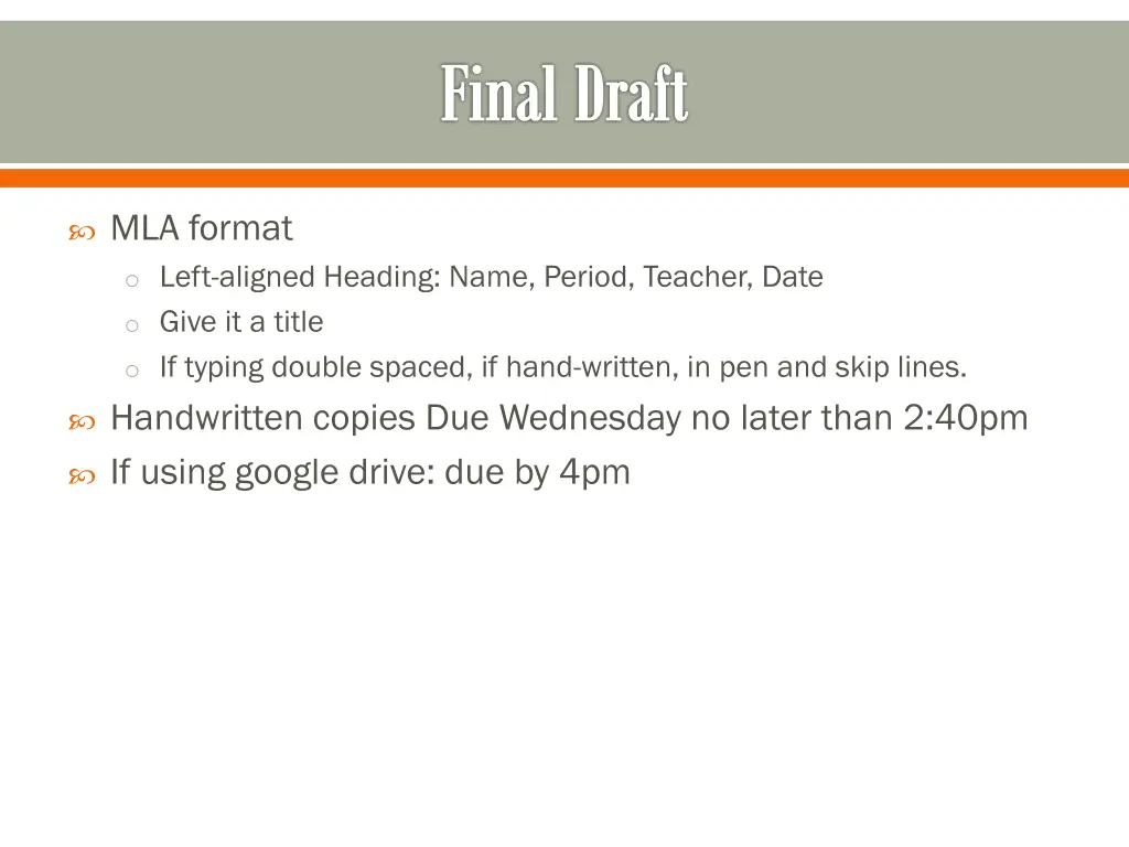 final draft