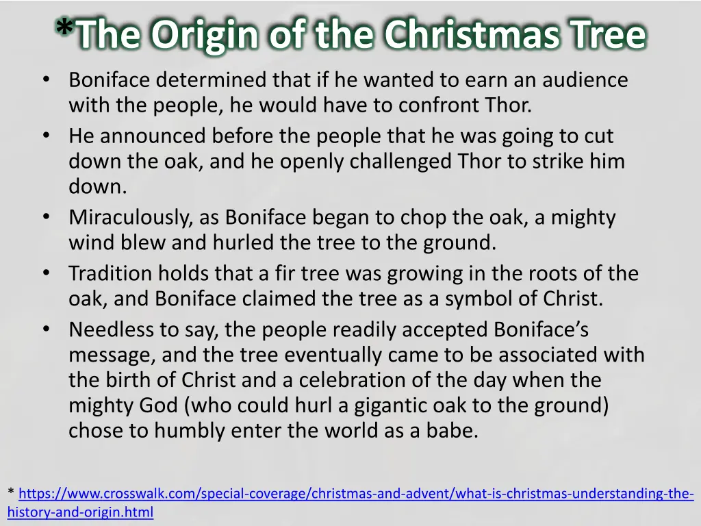 the origin of the christmas tree boniface