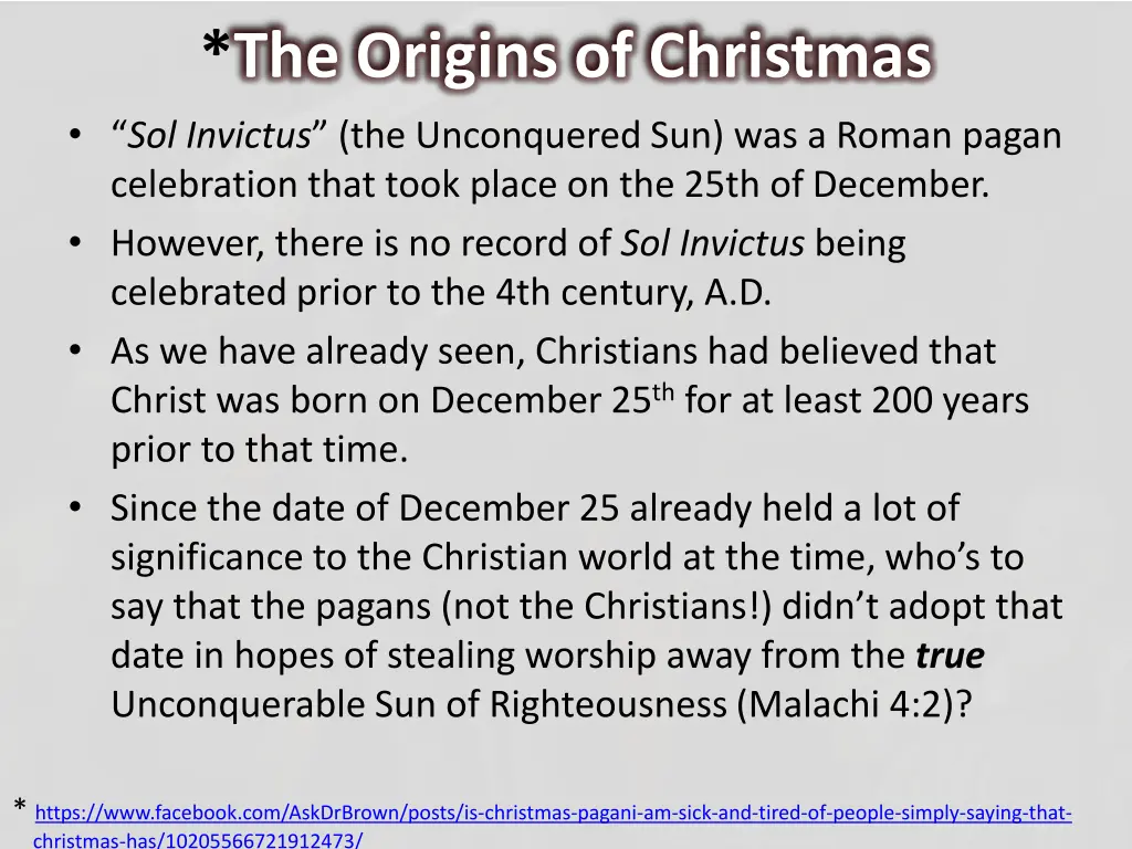 the origins of christmas sol invictus