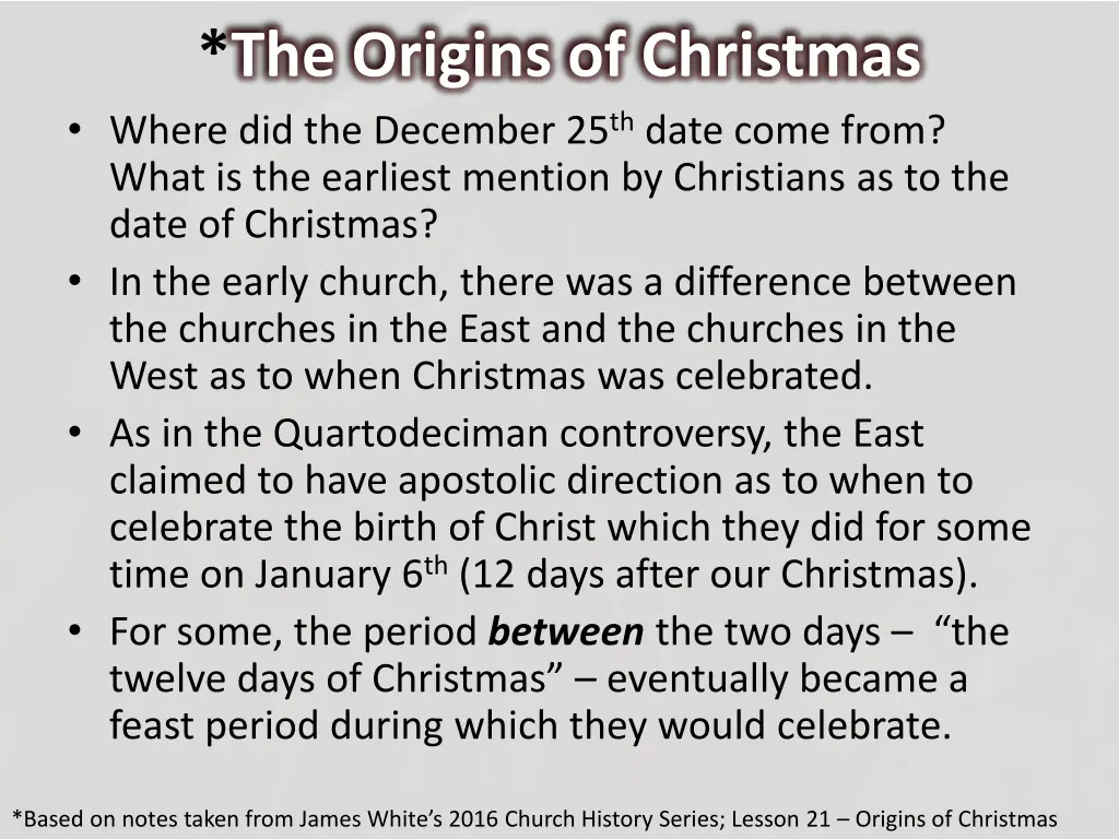 the origins of christmas where did the december