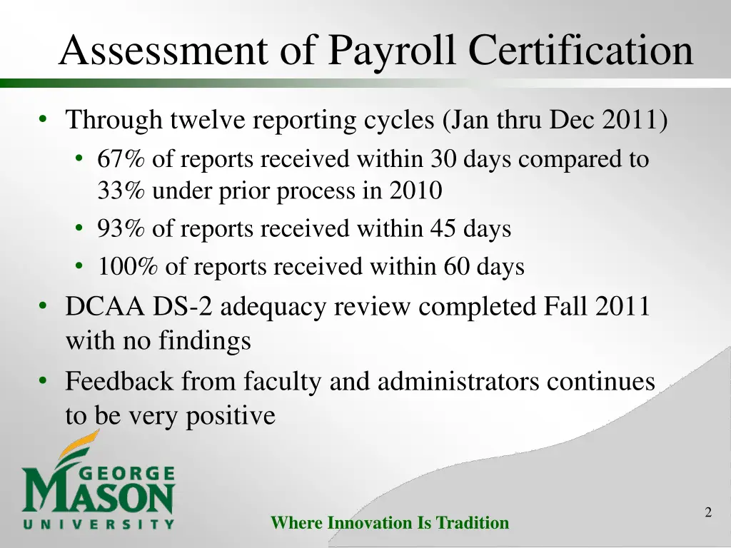 assessment of payroll certification