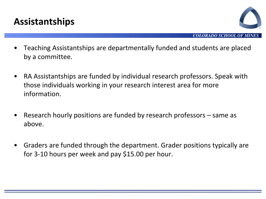 assistantships