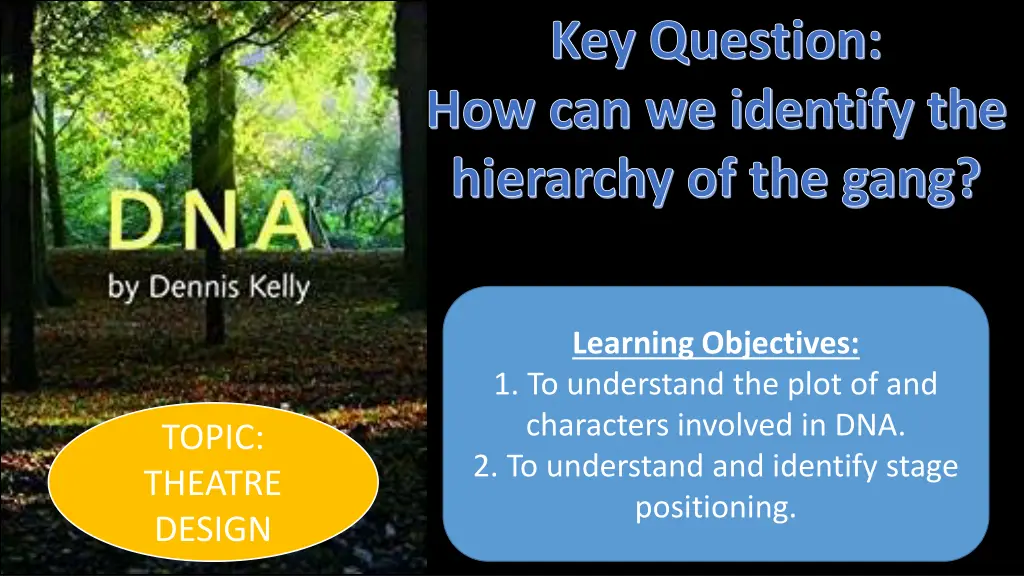 key question how can we identify the hierarchy