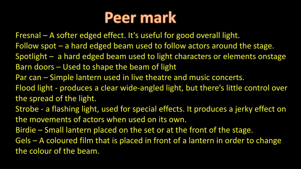 peer mark