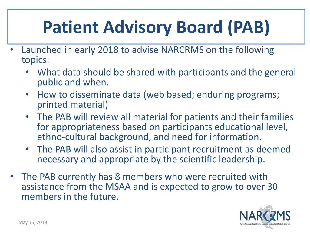 patient advisory board pab