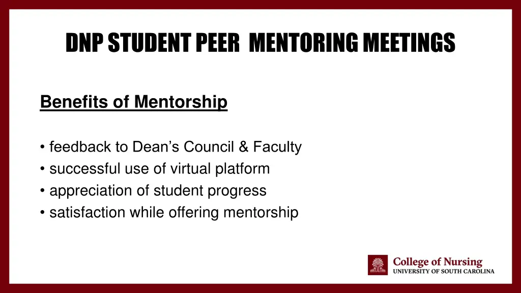 dnp student peer mentoring meetings 3