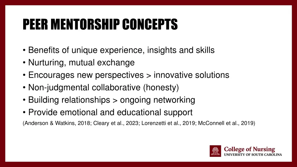peer mentorship concepts