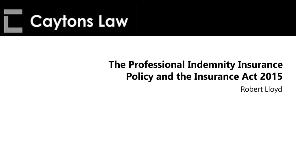 the professional indemnity insurance policy 1