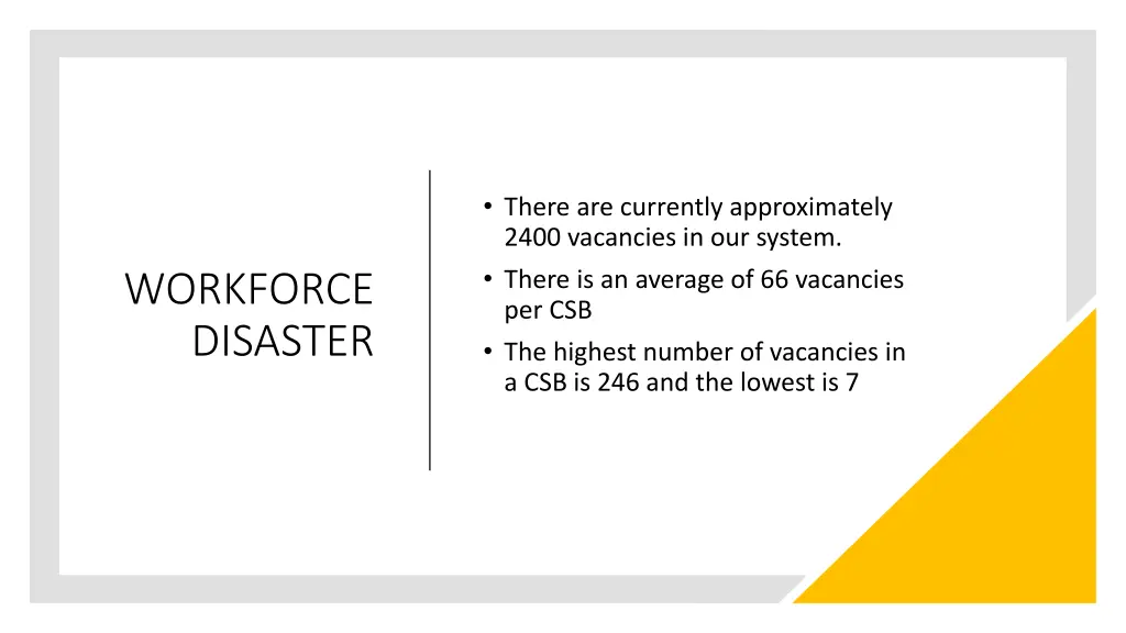 there are currently approximately 2400 vacancies
